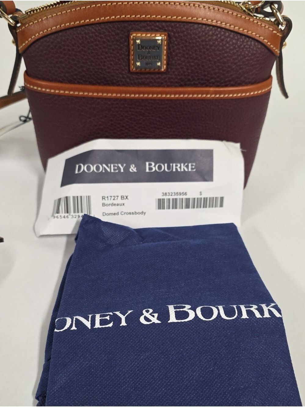 NWT Dooney & Bourke Bordeaux Pebble Grain Domed Leather Crossbody Bag - Picture 6 of 16
